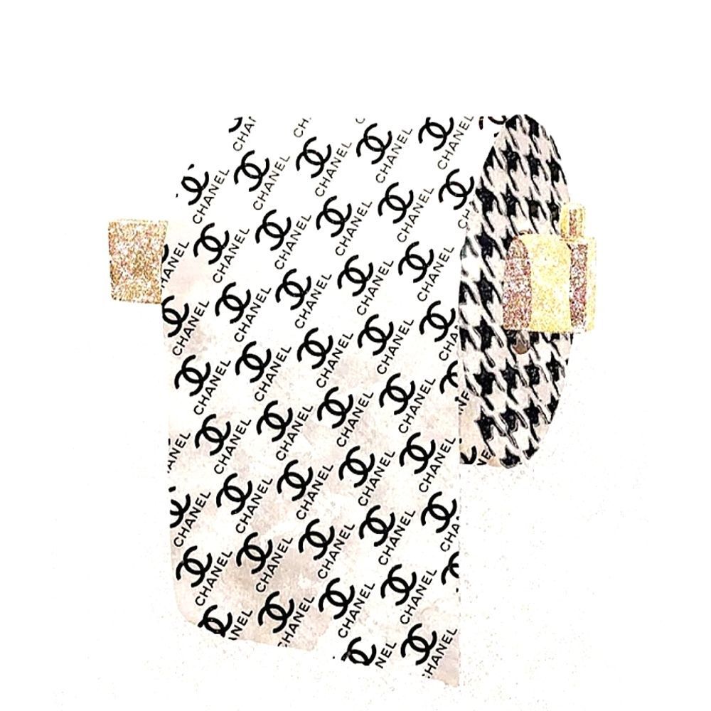 At Home Chanel Designer Toilet Paper Canvas Wall Decor